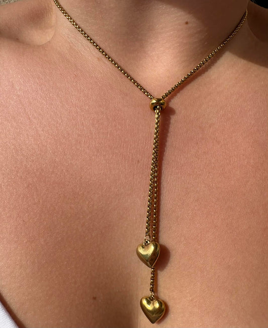 Collier doré pendentif cœur
